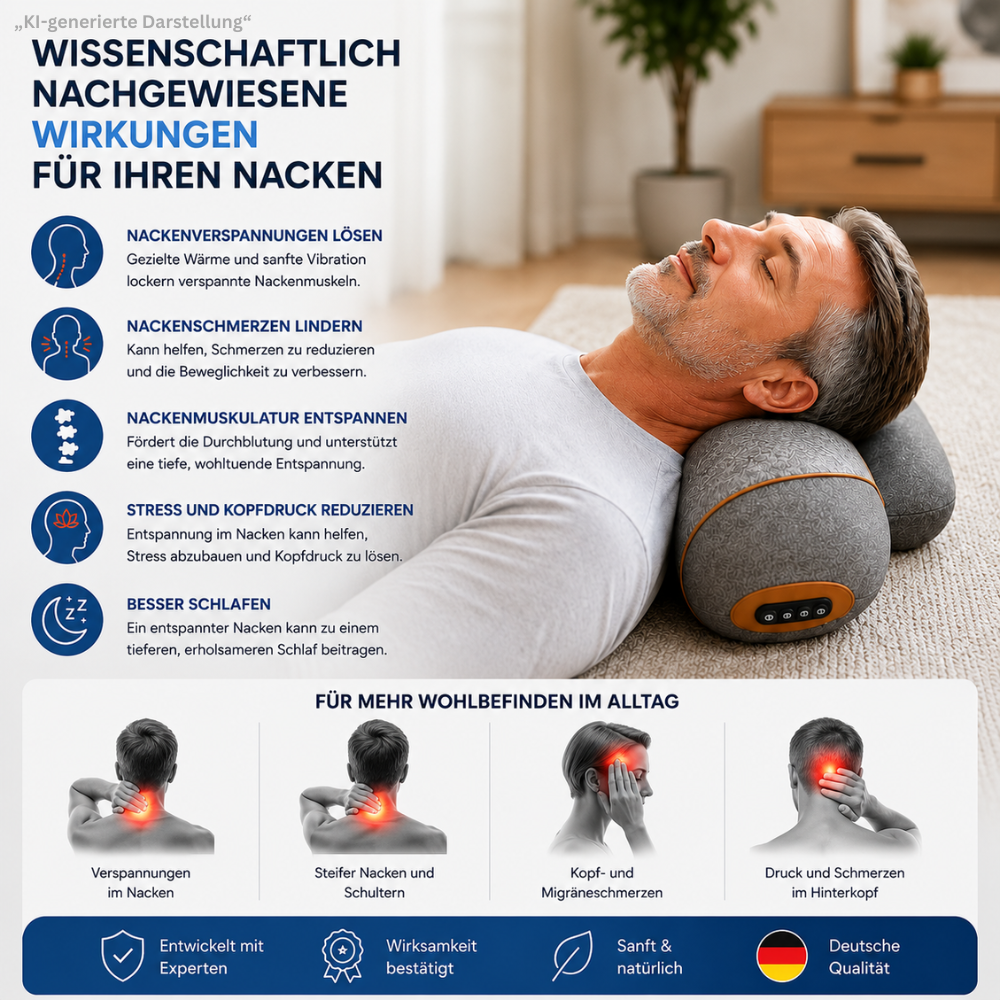 wirbelfrei – 3 in 1 Nackenkissen