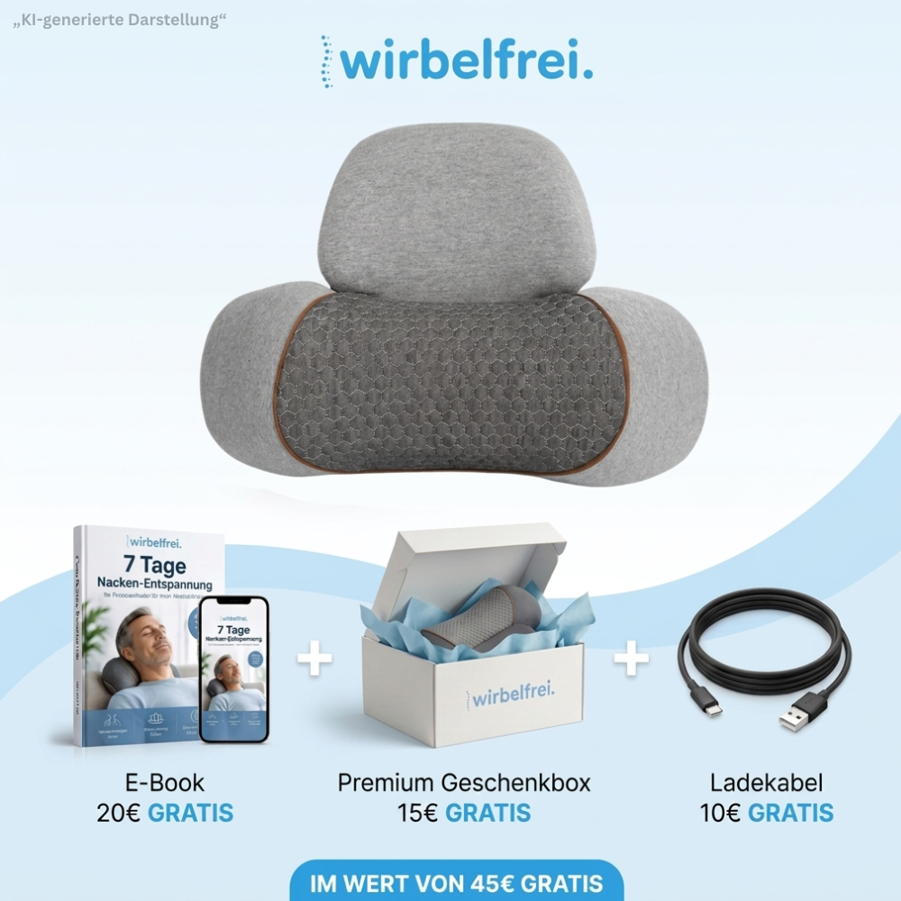 wirbelfrei – 3 in 1 Nackenkissen