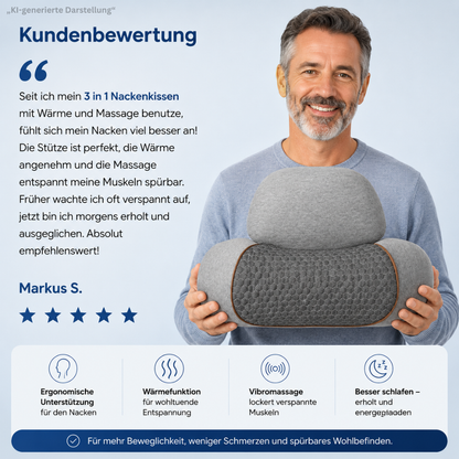 wirbelfrei – 3 in 1 Nackenkissen